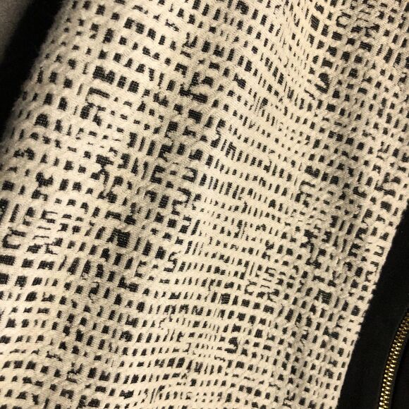 calvin klein womens skirt 4 small s white black textured zip back zip work r1 - Picture 10 of 13